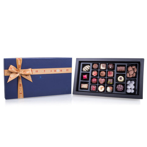 vianočné pralinky Moments, vianočné darčeky, luxusné pralinky na Vianoce, elegantný firemný darček k vianocim