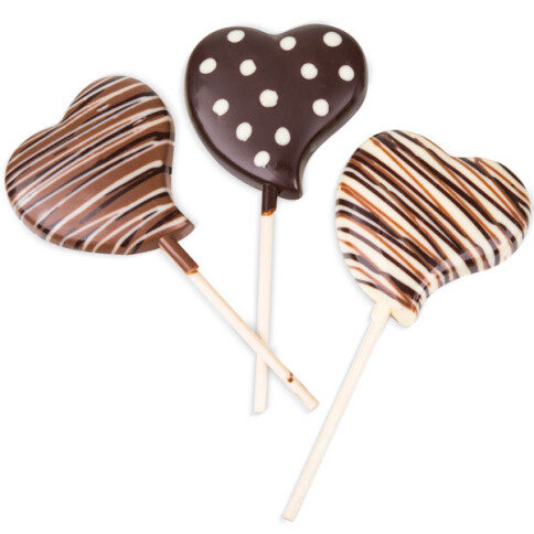 čokoládová lízanky, lázátka z čokolády, čokoládové srdiečko, čokoládová srdiečka, srdiečka z čokolády, darček k Valentínovi, valentínsky darček, darček pre zamilovaných, čokoláda pre zaľúbených