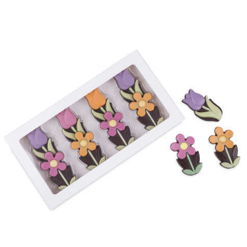 Čokoládové tulipány a sedmokrásky