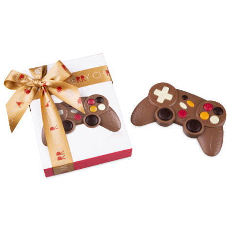 čokoládová figúrka, vianočná figúrka, čokoládový gamepad, darček na vianoce, vianočný darček, vianočná čokoláda, darček od Mikuláša