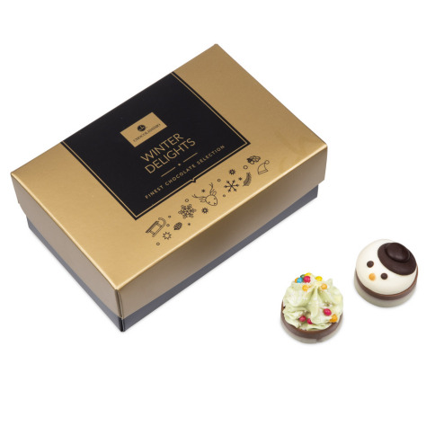 čokoládové pralinky na Vianoce, čokoládové figúrky, belgická bonboniéra, belgické pralinky, vianočné belgické pralinky, darček na Vianoce