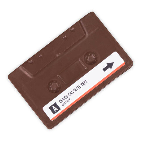 kazeta z horkej čokolády, čokoládová kazeta, sladká kazeta, hifi kazeta