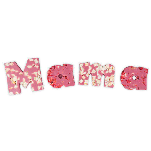 Nápis Mama - rubínová čokoláda