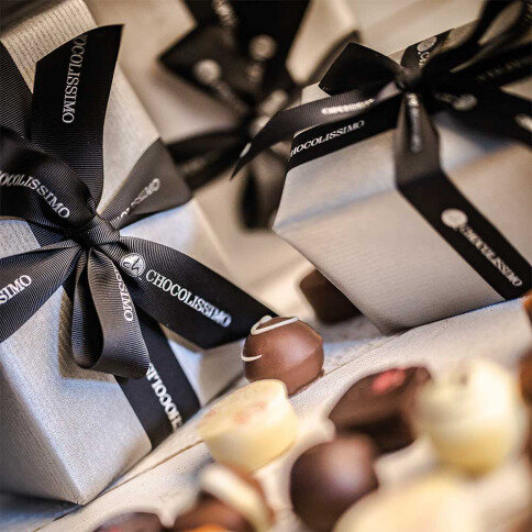 luxusní pralinky, čokoláda pro novomanžele, dárkové pralinky, luxusní belgické pralinky chocolissimo