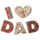 Nápis z mliečnej čokolády: I Love Dad