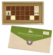 čokoládové prianie, čokoládový telegram, veselú veľkú noc, čokoláda na veľkú noc ako darček