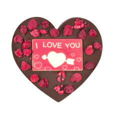 čokoládové srdce, valentínske srdce, darček na Valentína, horká čokoláda pre miláčika, dezertné čokoláda v dreve, čokoláda s prísadami pre milovanú osobu k sviatku