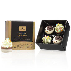 čokoládové pralinky na Vianoce, čokoládové figúrky, belgická bonboniéra, belgické pralinky, vianočné belgické pralinky, darček na Vianoce